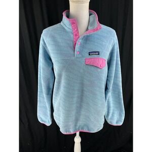 Patagonia S Fleece‎ Synchilla Snap-T Pullover Sweater Eucalyptus Fronds 25455